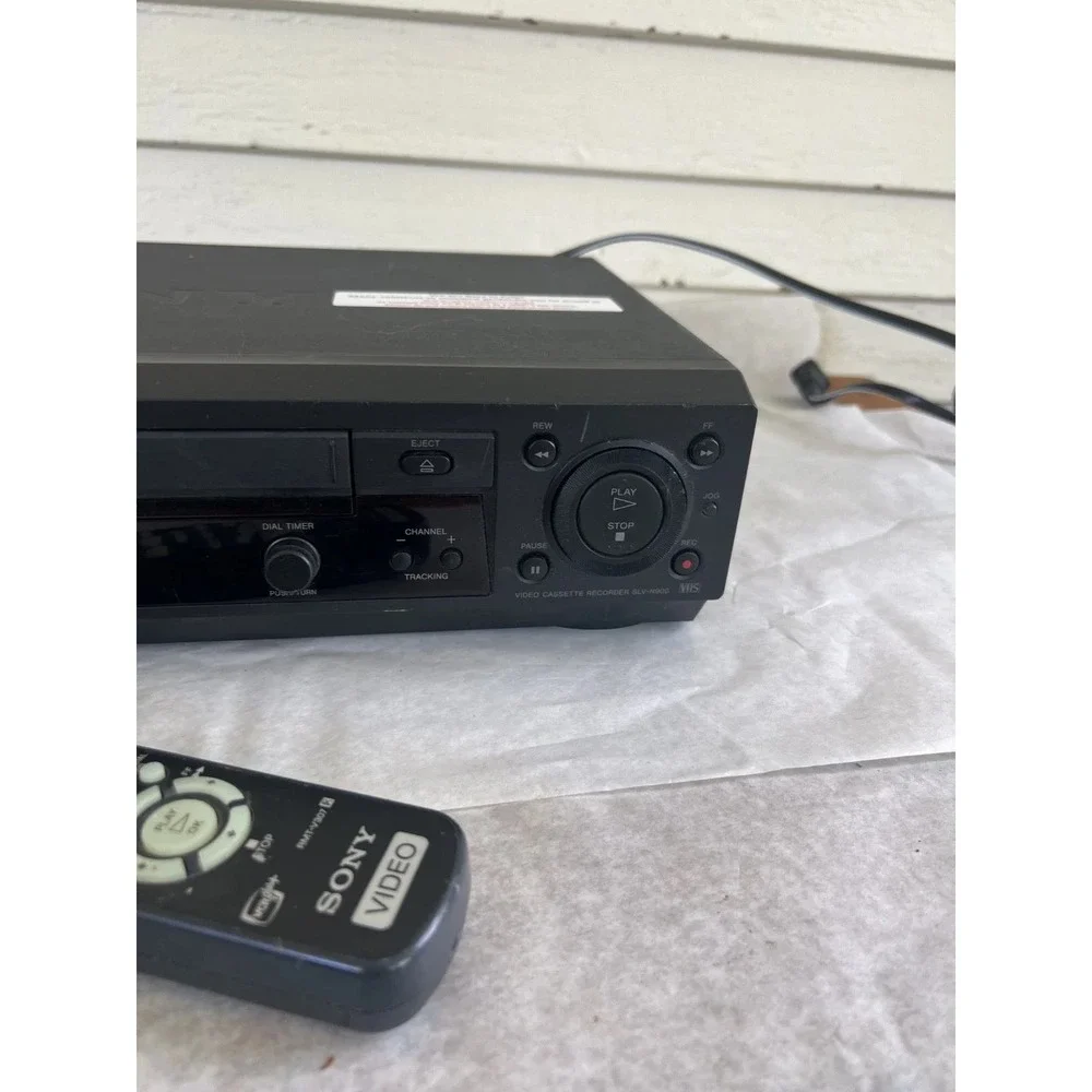 Sony SLV-N900 VHS VCR 4-Head HiFi Stereo Player with Remote Tested Works Black